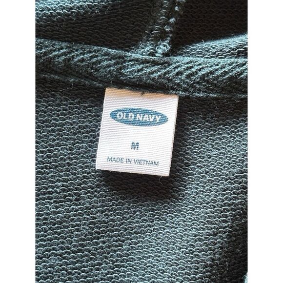 Old Navy Women’s Cross Front French Terry Hoodie M NWT Blue Relaxed Fit - Picture 5 of 8